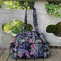 VB environmentally friendly pure cotton large capacity mommy bag, women's shoulder bag, large capacity portable travel bag 2