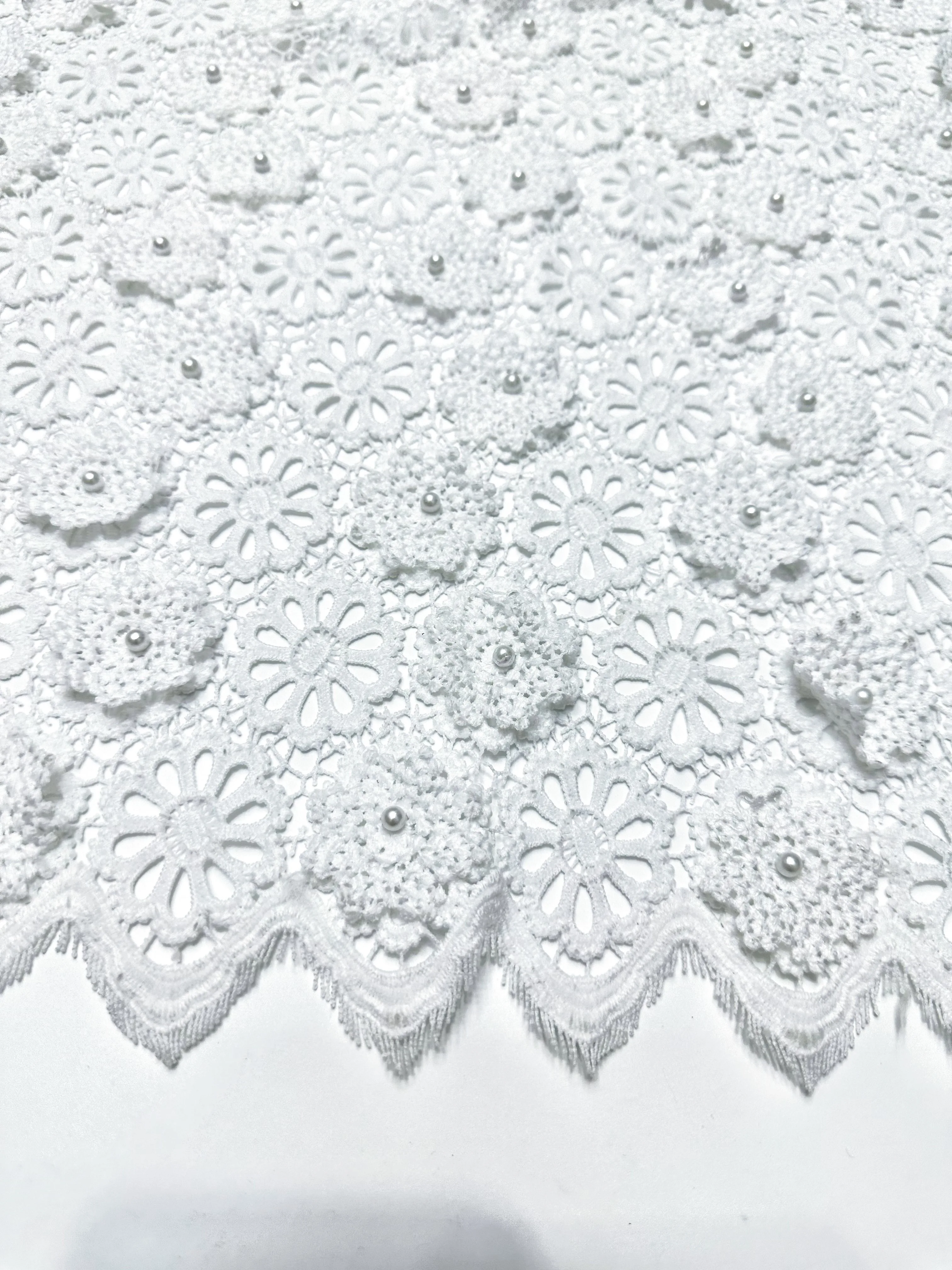 3D Large Flower Embroidery Lace Africa 5yards Yarn Fabric For Fashion Women's Dresses Skirts Dresses fabric cotton voile lace fabric gauze flower decoration supplies