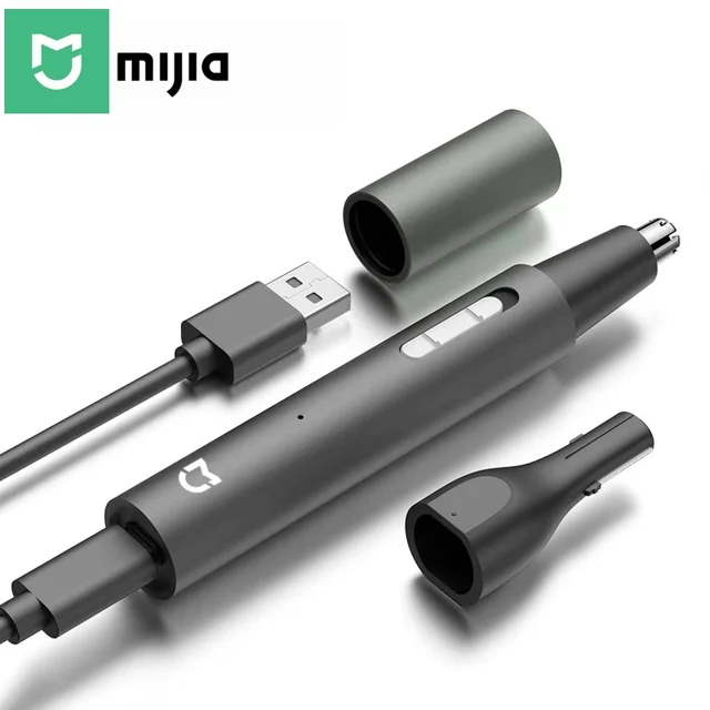 Mijia Electric Nose Ear Hair Trimmer for Men Painless Rechargeable Sideburns Eyebrows Beard 3 in 1 Hair Clipper Shaver