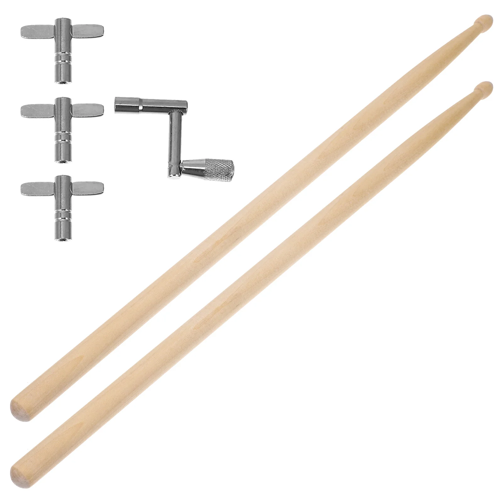 

1 Set Drum Sticks Drum Key Tuner Metal Drum Key Drum Tuning Wrench Universal Percussion Drum Tuning Key Tool