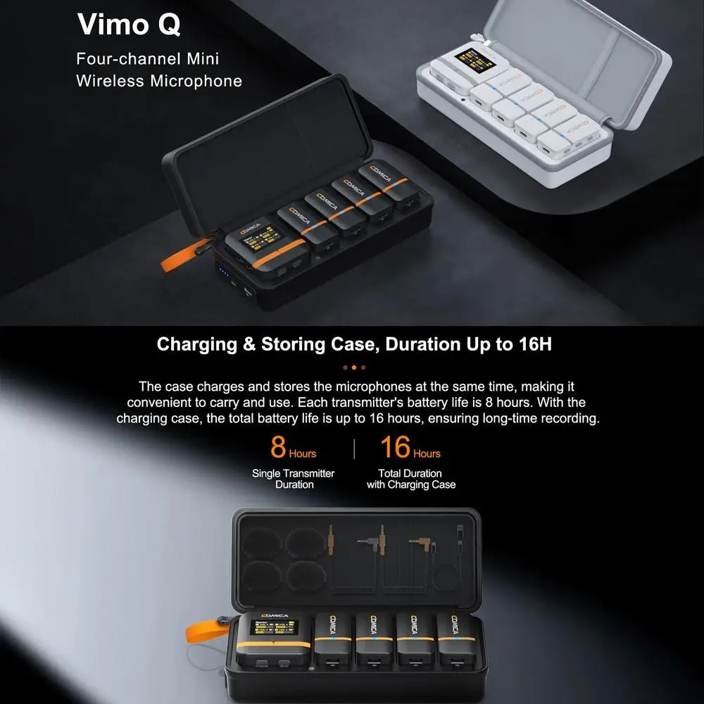 Comica Vimo Q 4チャンネルミニワイヤレスマイク ワイヤレスラベリア