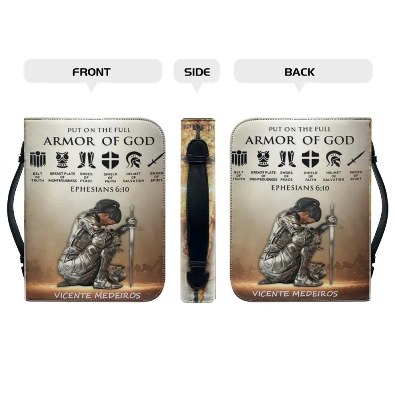 Yikeluo New Fashion Design Bible Cover Case Women Bible Storage Bags Practical Bible Carrying Case Christianity Prayer Gift