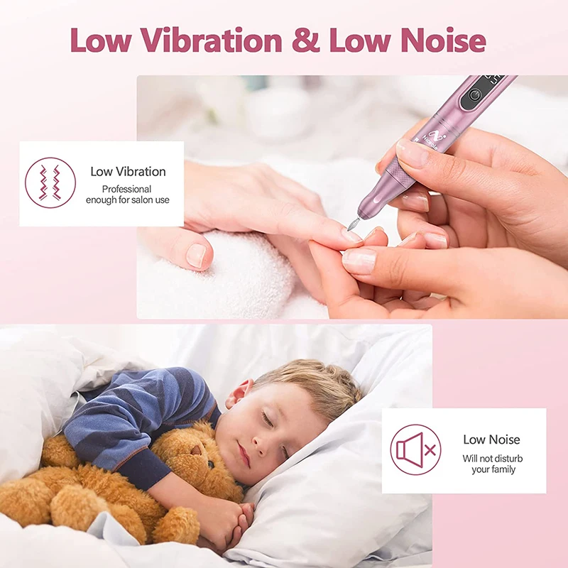 35000RPM Cordless Nail Drill Machine For Gel Polish Electric Nail Sander Rechargeable Portable File Manicure Tool electric nail drill electric nail grinder