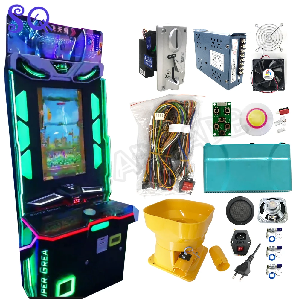 

Flying Bug Vertical Screen Kit Arcade Game Coin Operated Game Machine Kit With Power Button Motor For Children's Simulator Kit