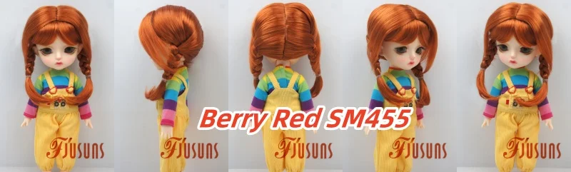 Jusuns BJD Wigs JD676 9-10inch 10-11inch 11-12inch Double Ponytail Braid Synthetic Mohair Doll Hair Fashion Doll Accessories