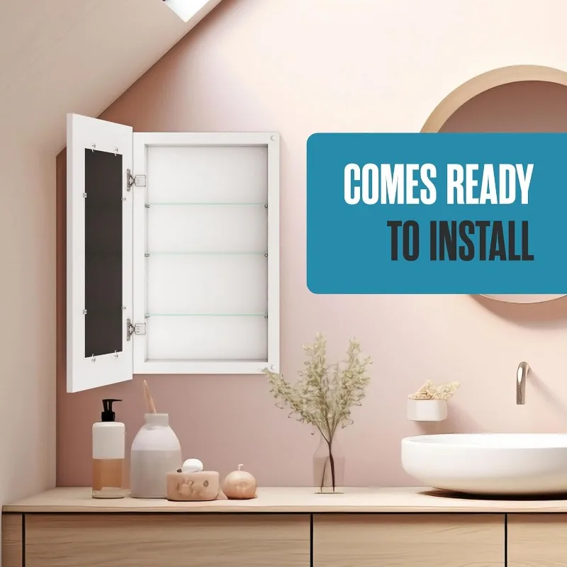 Picture Framed Styled Medicine Cabinet Recessed Bathroom Wall Cabinet