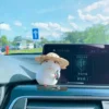 Cute Hamster with Straw Hat Car Ornament,Car Decoration Auto Interior Dashboard Accessories 3