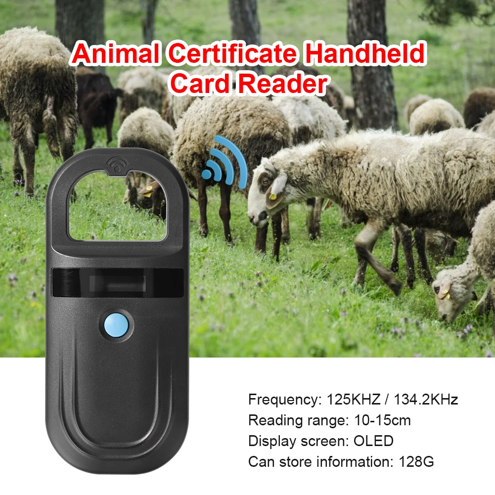 Pet Microchip Scanner with Stable OLED Display Micro Chip Reader Scanner Pet Chip ID Scanner for ISO 11784/11785 FDX-B and ID64