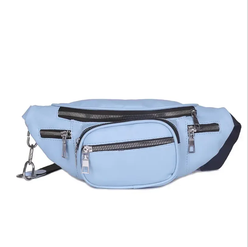 

2023 New Women Waist Bag PU Waterproof Fanny Pack Messenger Shoulder Bags
