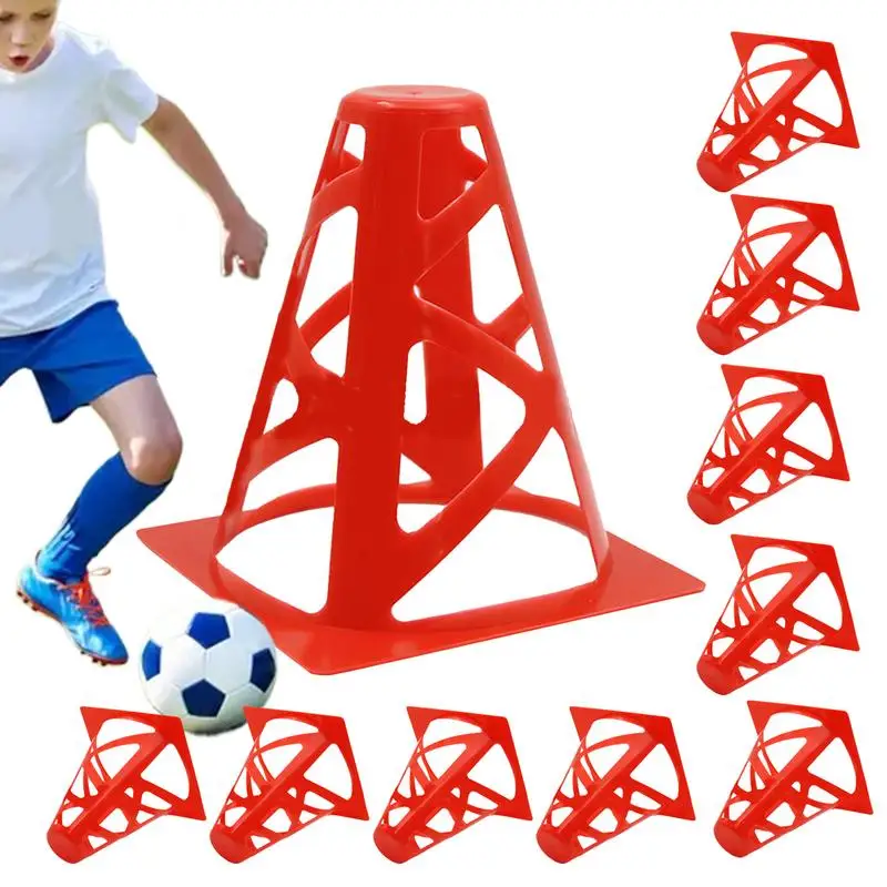 Marker Cones Soccer Football Agility Training Hollow Cones Kit PE Material Training Set For Outdoor Activity Football