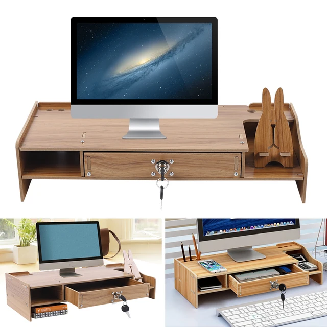 Transform your workspace with the Monitor Stand Desk Organizer