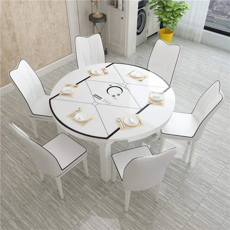 

Coffee Table Dining Room Sets Kitchen Outdoor Round Dining Table Set Luxury Chairs Conjuntos De Comedor Garden Furniture Sets