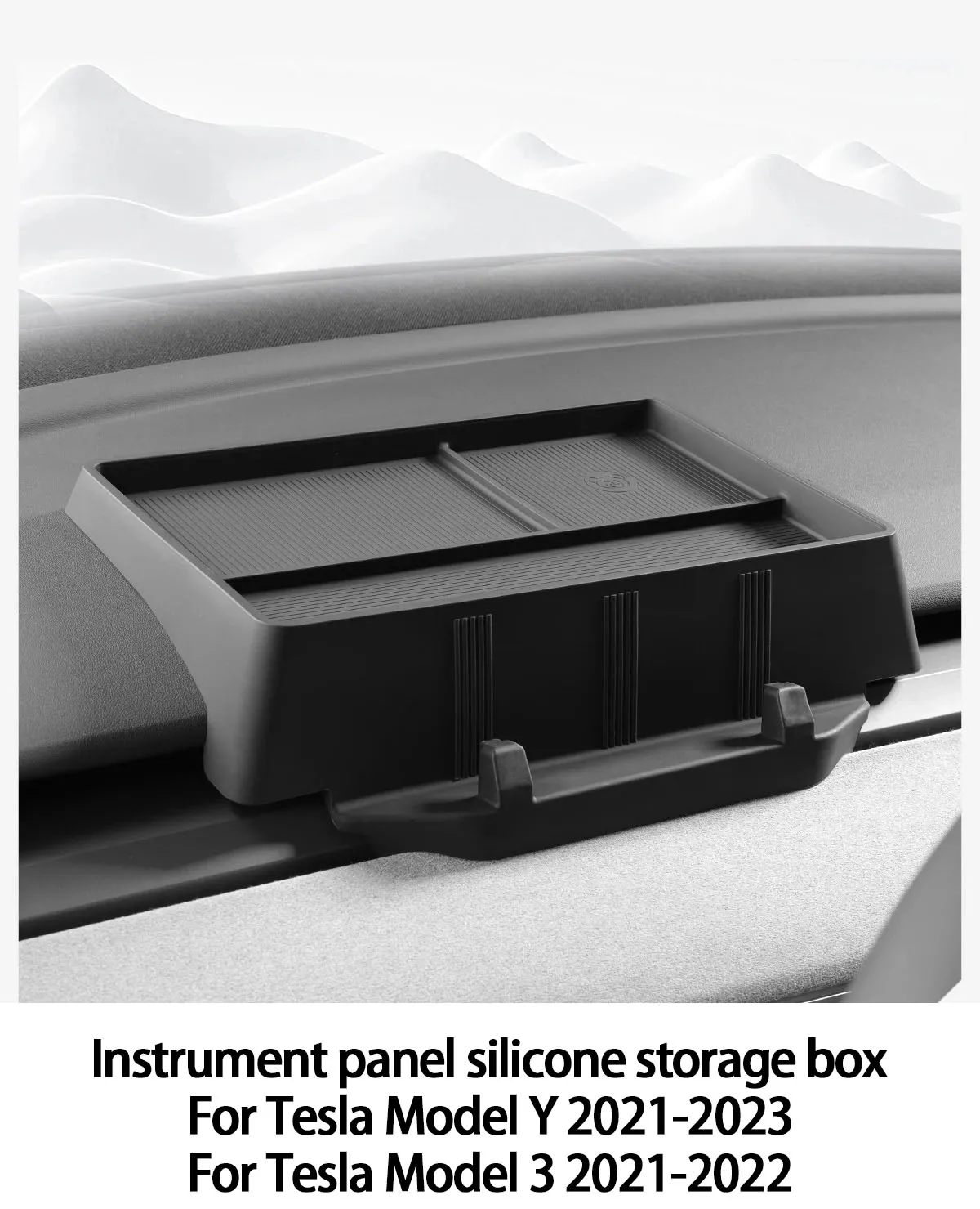 For Tesla Model Y 2021-2023&Model 3 2021-2022 Car Instrument Panel Storage Box D