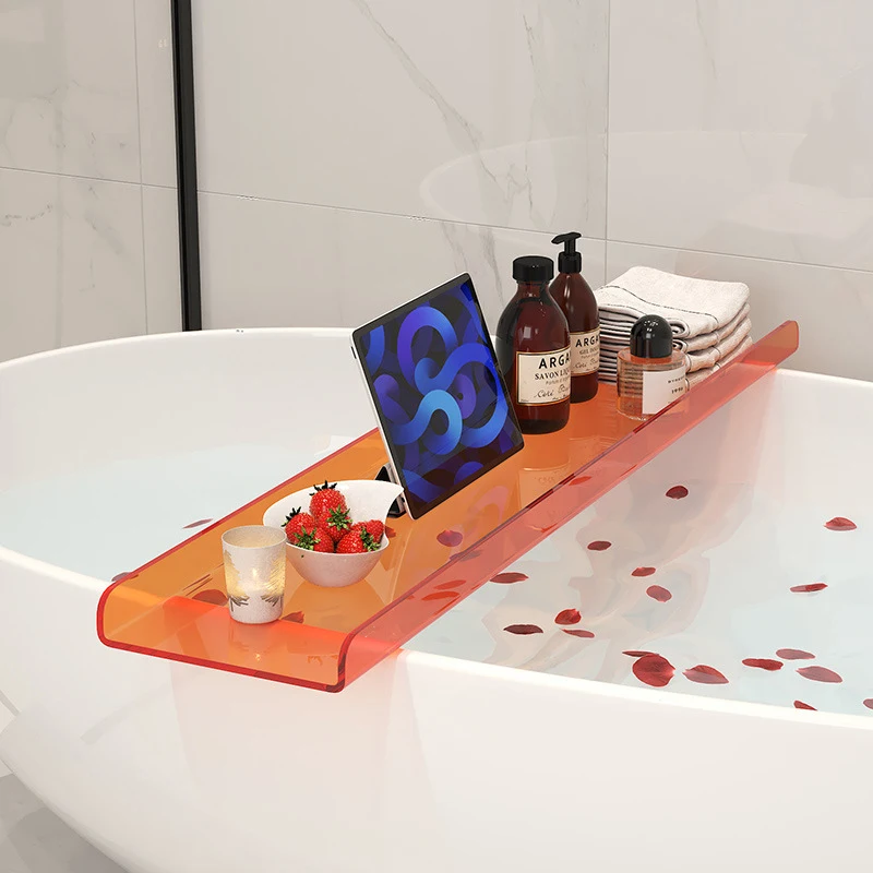 Bathtub Storage Rack Bathtub acrylic multifunctional bathtub storage rack bathtub tray rack towel storage transparent support