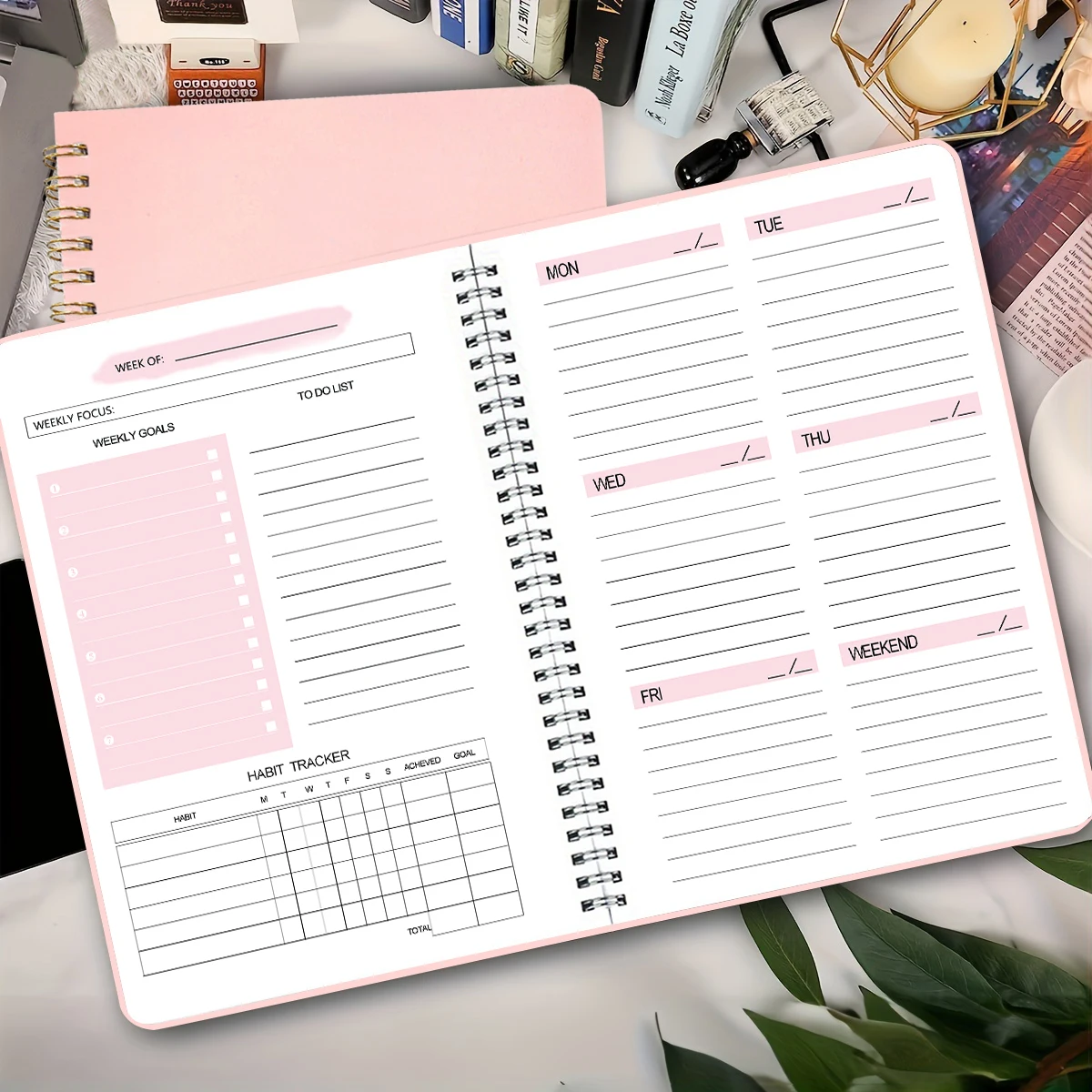 A5 Weekly Planner Notebook for 52 Weeks Spiral Agenda Daily Student Schedules Journal Stationery Office School Supplies Schedule notebook notebook diary journal notebook diary