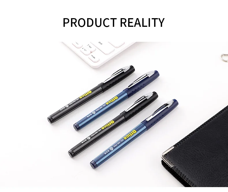BAOKE PC1048 1,0 mm Büro-Gel-Tintenstift, schwarz, blau, Tintenfarbe, großes Fassungsvermögen, Metall-Clip-Stift für Schilder, Notizen, Schreiben – Detail 6