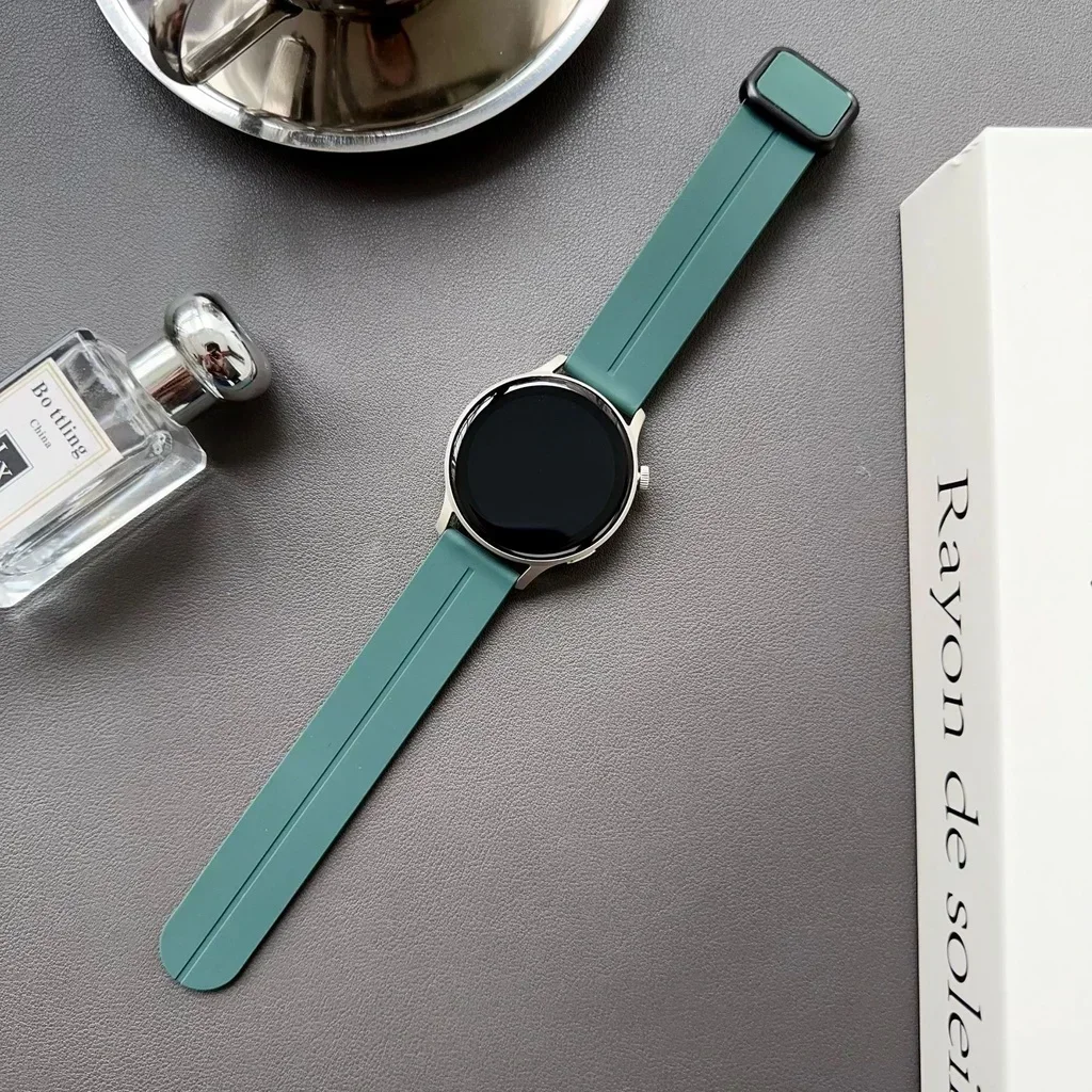 Silicone Magnetic Buckle Band - 22mm/20mm Adjustable Sport Strap