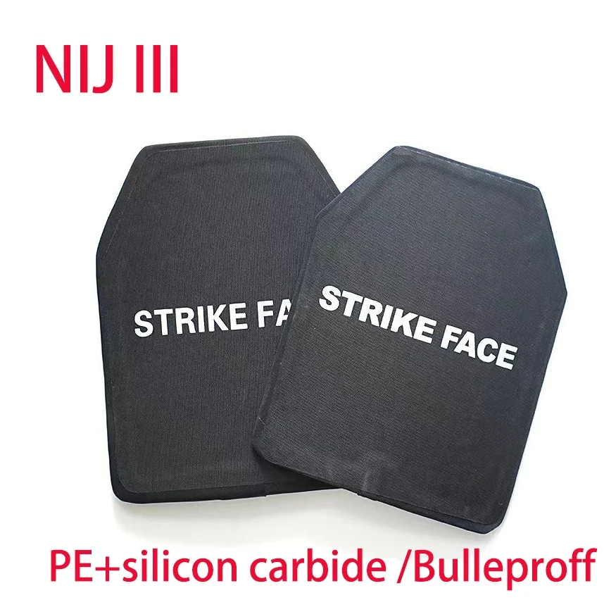 

NIJ III PE Silicon Carbid Bullet Proof Plates placa balistica Level 3 Bulletproof Board Backpack Panel Body Armor