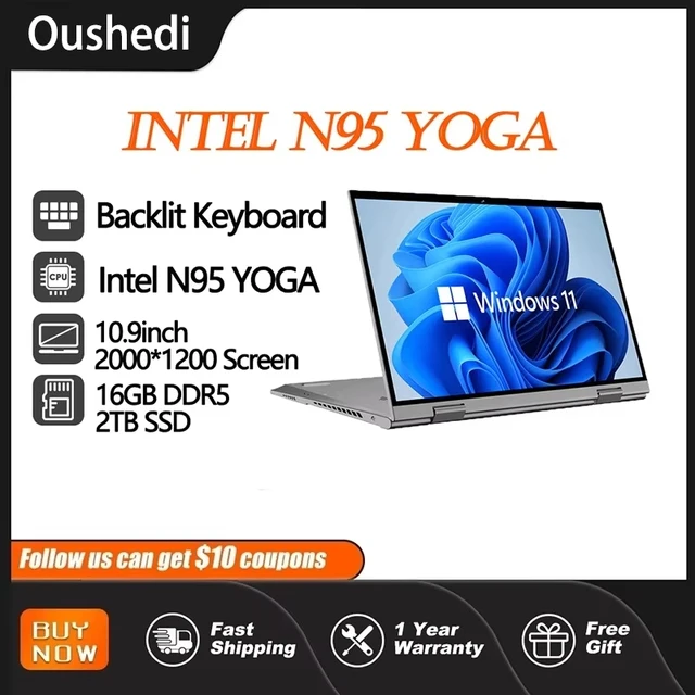 10 9 Inch Mini Laptop Intel N95 Yoga Touchscreens 16gb Ddr5 2tb Ssd Hd Camera Backlit.jpg