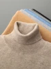 Yoyoselect  Luxury Men Cashmere Sweater Autumn Winter Quality Turtleneck Smart Casual Pullover 100% Cashmere Knitwear Soft Tops 1