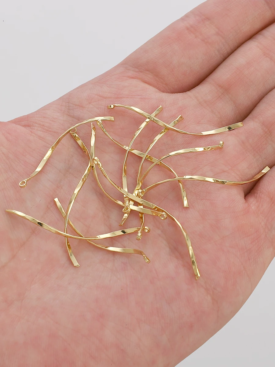 2/10Pcs S-Förmigen 14K Gold Doppel Zylinder Verbinden Stange Ohrring Ohr Clip Ohr Haken DIY handgemachte Schmuck Machen Zubehör