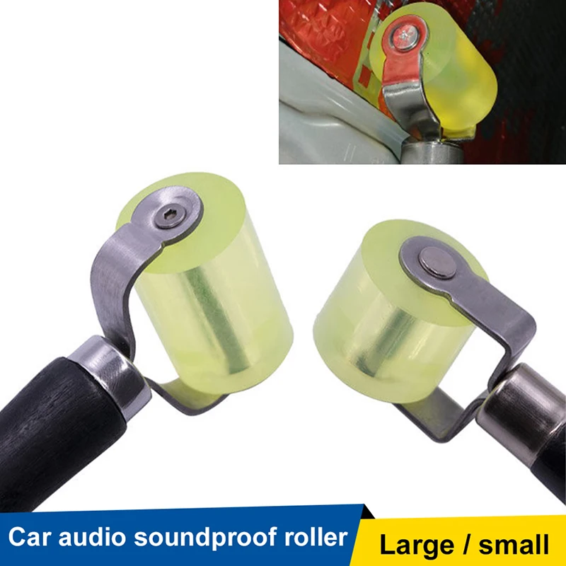 

30/50mm Car Soundproofing Pressure Roller Tool Sound Deadening Tool Application Rubber Roller Black Useful Durable