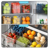 Réfrigérateur alimentaire frais boîte de rangement réfrigérateur porte latérale fruits légumes épices alimentaire étui conteneur cuisine organisateur boîtes de rangement 3