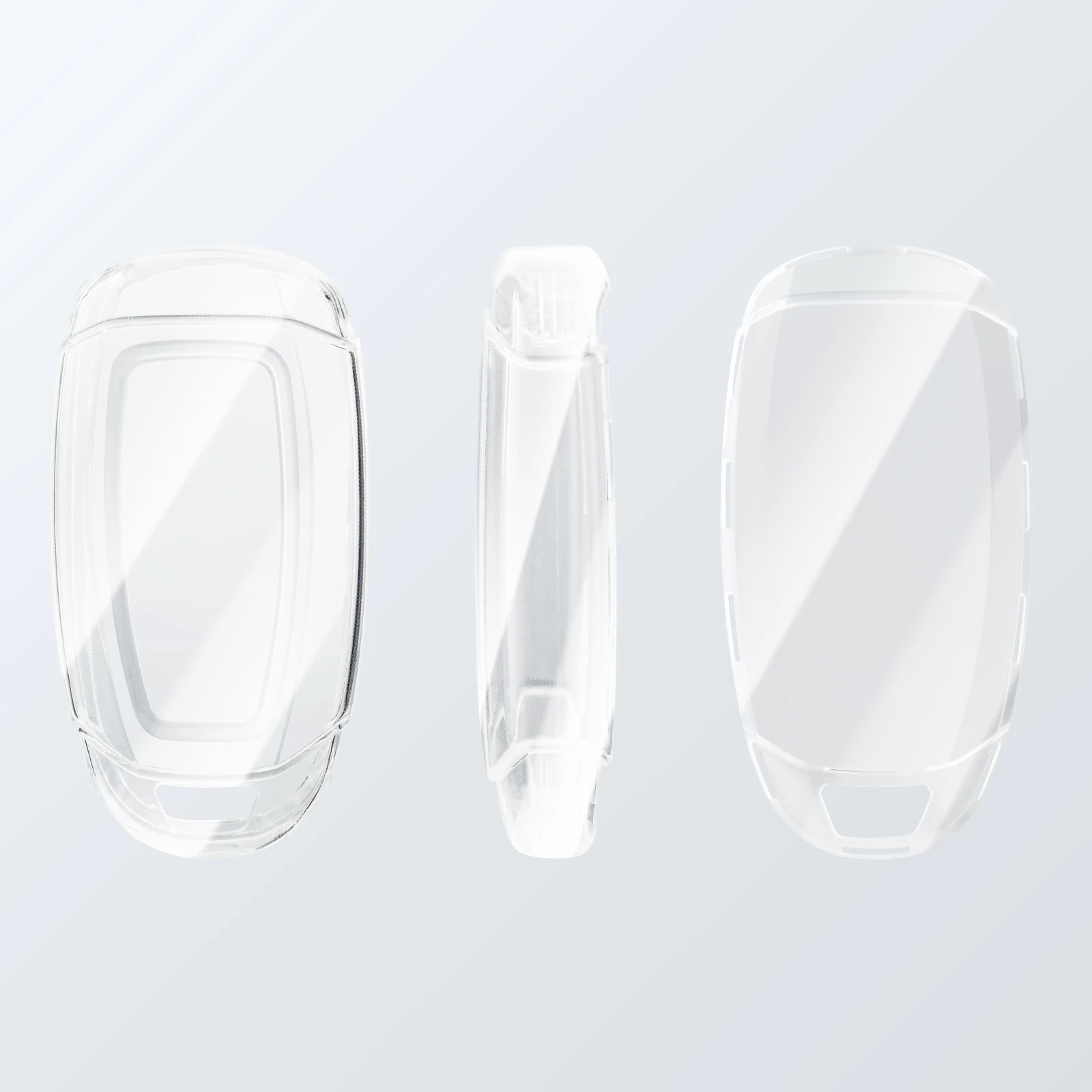 Transparent Car Key Holder with Keychain