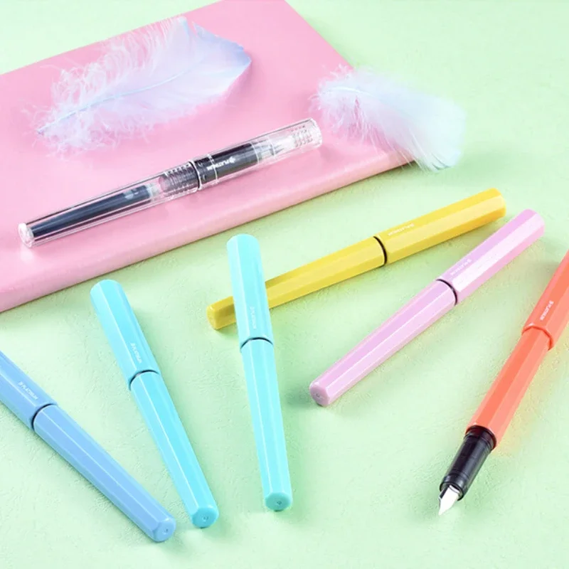 Japanese PLATINUM Pen PQ-200 Little Meteor Color Macaron Color Student Writing F Tip Pen Learning Stationery Office Supplies 5