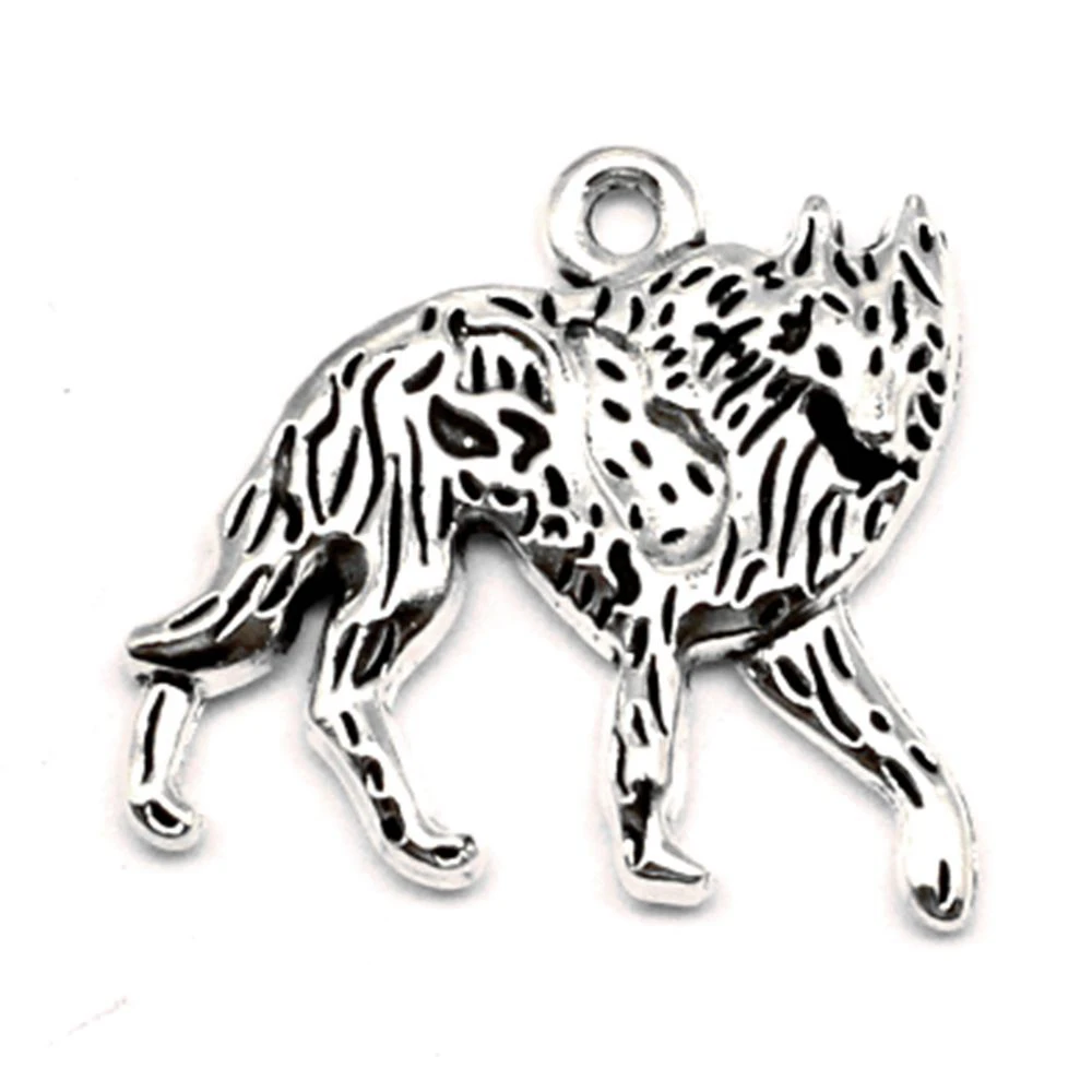 

5 pieces 18x20mm wolf charms Jewelry making best gift