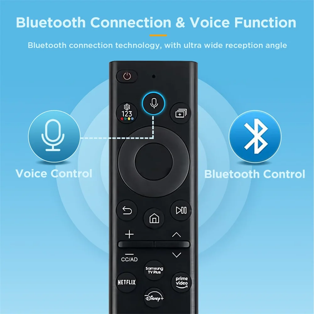 BN59-01385A 교체 음성 리모컨, 삼성 네오 QLED UHD HDR FHD 4K 8K 스마트 TV 2019-2022 (태양광 기능 없음)