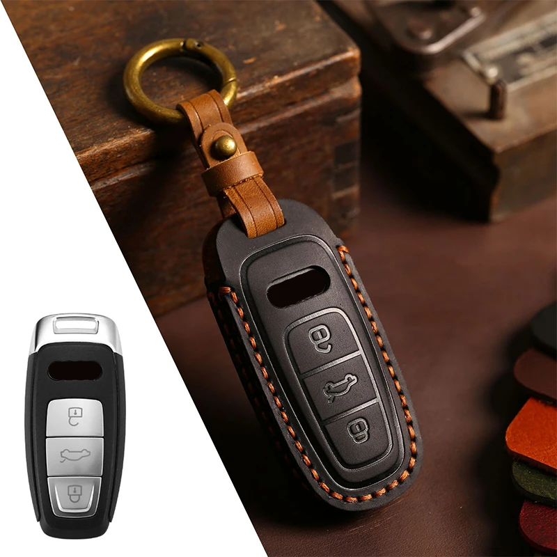 Deluxe Leather Car Key Case Cover – Premium Accessories