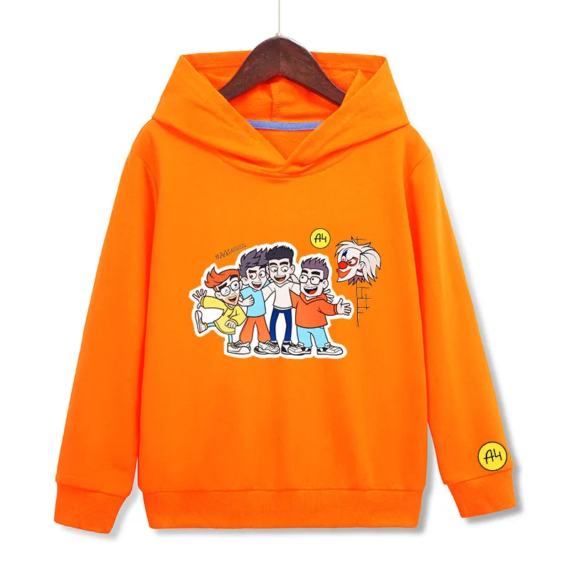 

Cartoon A4 Lamba Boys Girl Hoodies Autumn A4 Vlad Children Hooded sweatshirts coat Влад Бумага А4 Baby Clothing