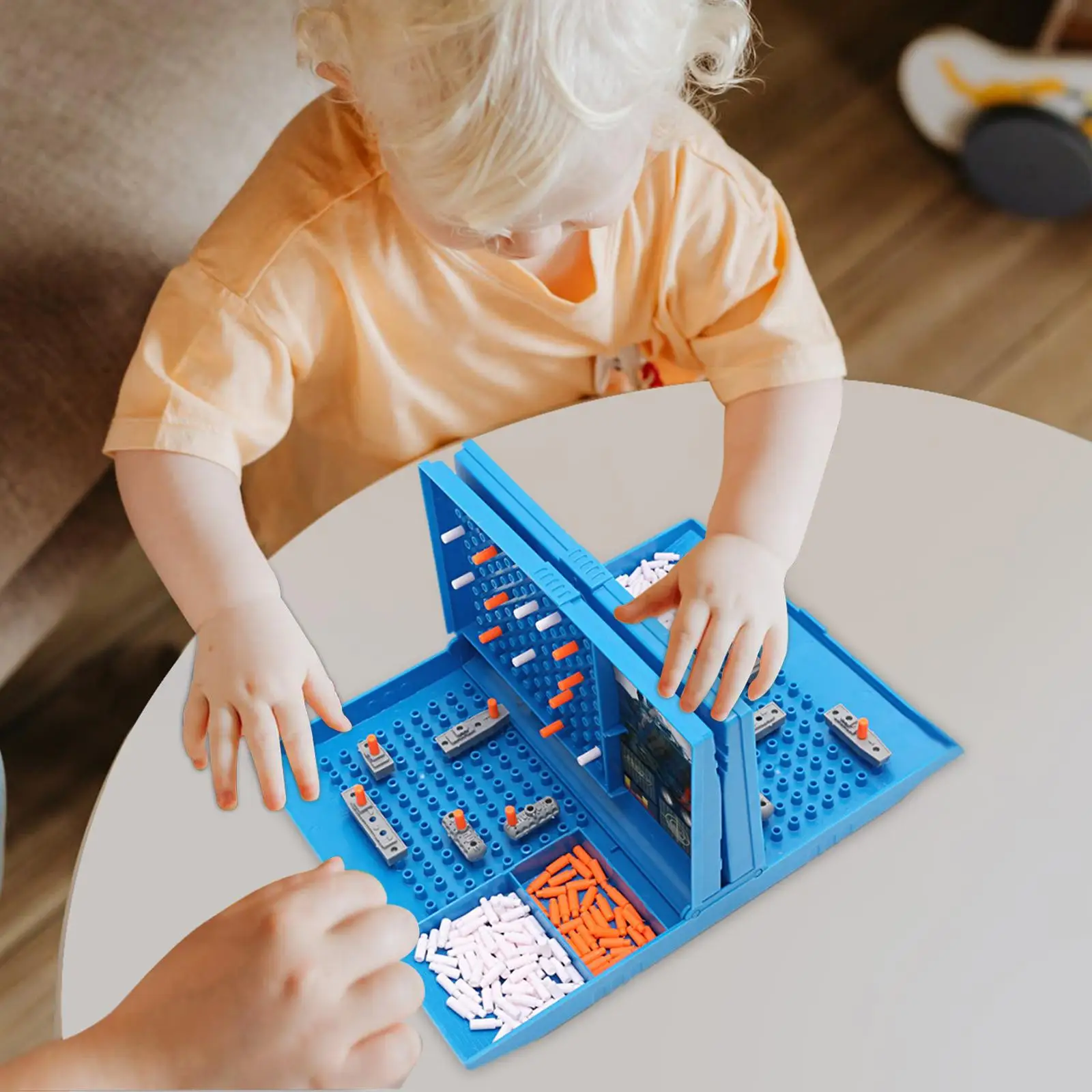 Sea Battle Ship Battling Game Portable Early Learning Educational Toy Battles Board Game for Boys Girls Adults Travel Children 4