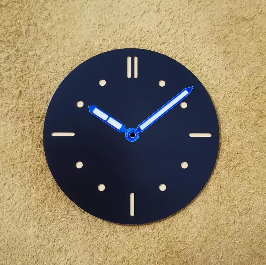 

Watch accessories Watch dial Watch hand sterile Sandwich black dial blue hand Suitable for EAT6497 Seagull ST3600