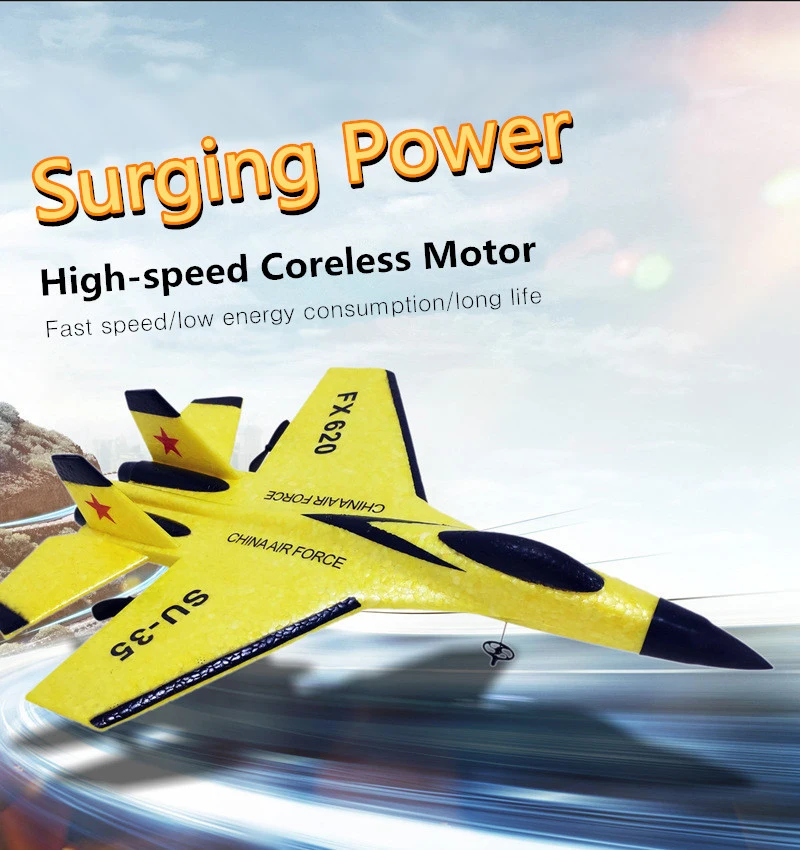 Rc Plane SU 57, Surging Power High-speed Coreless Motor consumption/long life Fast speed/low energy @