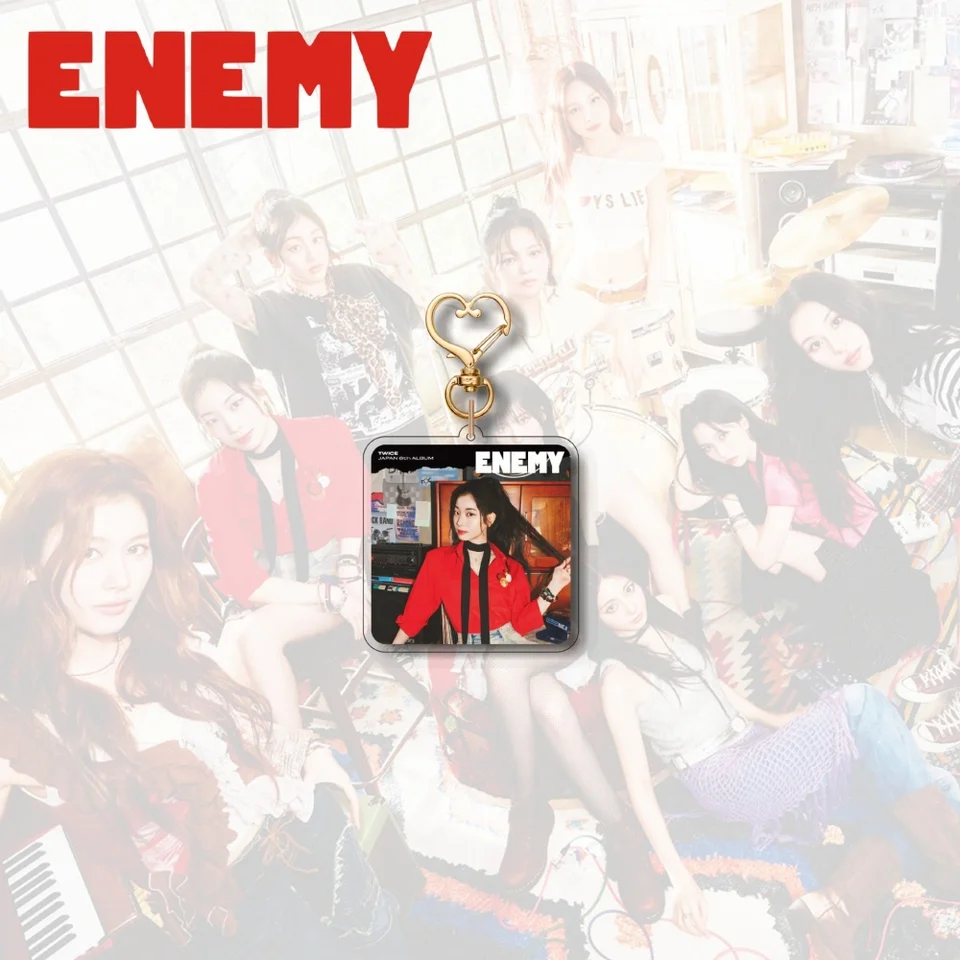 KPOP Idol TWICE ENEMY Album Merch Keychain for Women Men Kawaii