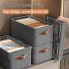 Folding Clothes Storage Box with Lid Multi-functional Wardrobe Storage Box for Underwear Sweater Home Cabinet Organizer 2