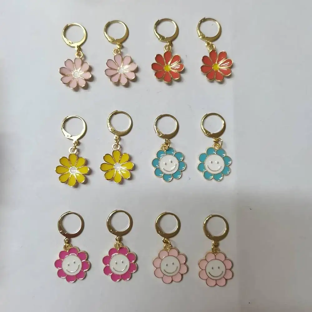 

24PCS Alloy Enamel Pendant Locking Stitch Markers 304 Stainless Steel Leverback Earring & Brass Wine Glass Charm Rings Stitch