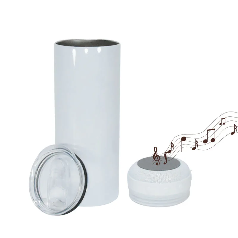 

US Warehouse and Free Shipping 25pcs 20oz Straight Skinny Sublimation Blank Stainless Steel Wireless speaker Sublimation Tumbler