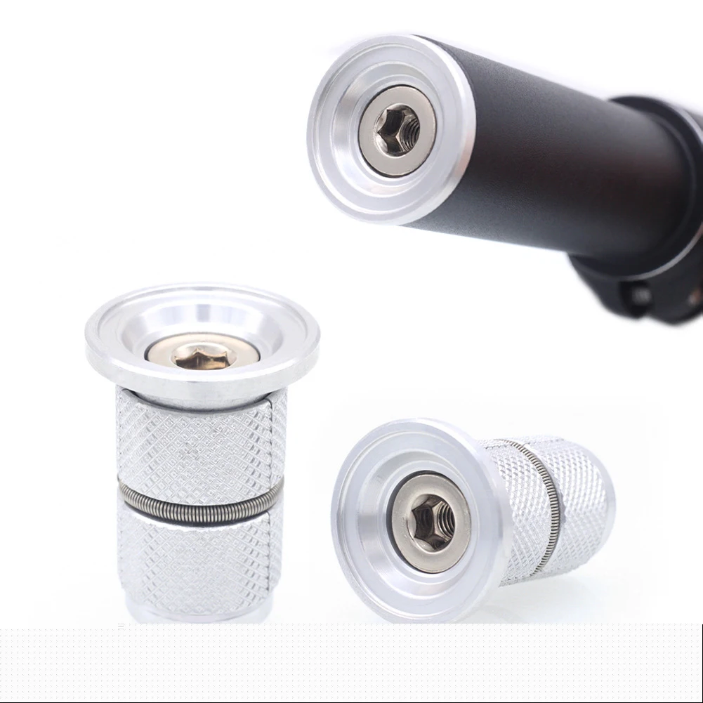 

MTB Bike Headset Fork Expander Bicycle Headset Top Cap Screw Key Expander Aluminum Inserts Top Cap Cover Bicycle Parts