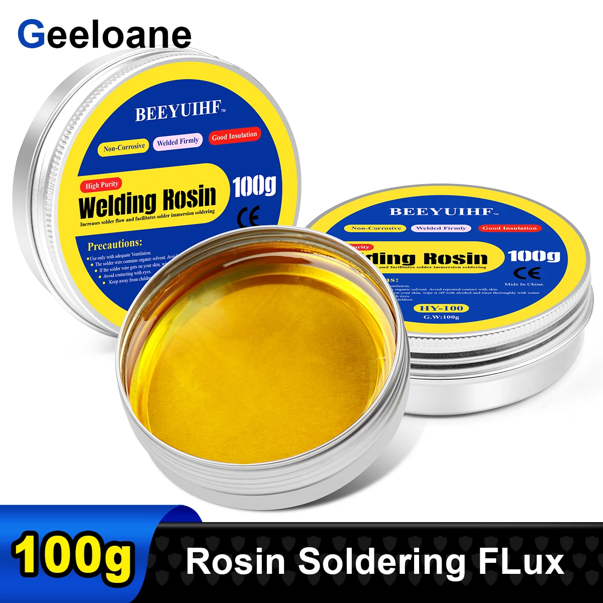 50g/100g Solid Rosin Solder Paste Flux Paste Material High Purity For Soldering Iron Tip Cleaning/Repair/Soldering/Welding