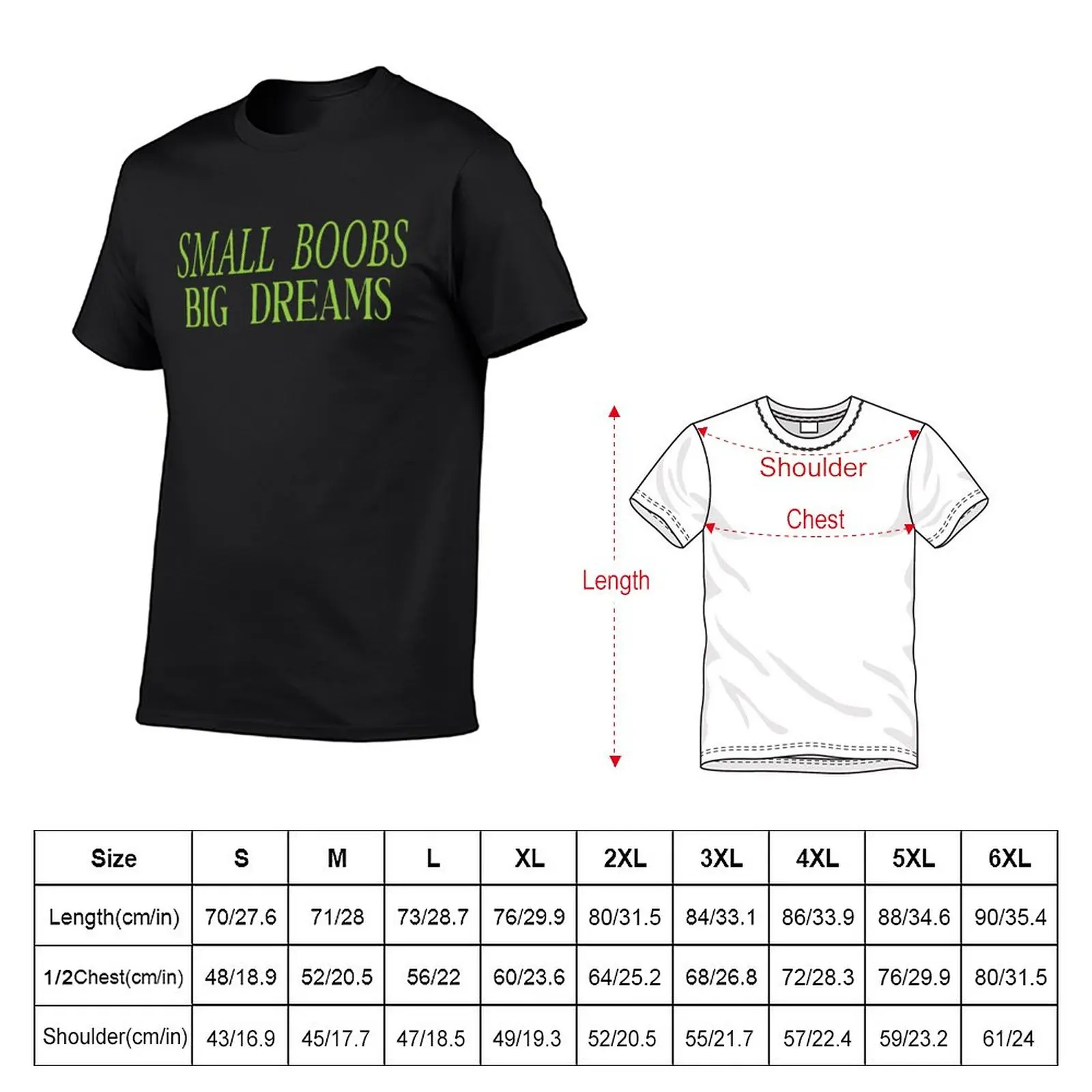 New small boobs big dreams T-Shirt custom t shirts design your own tees  mens graphic t-shirts big and tall - AliExpress