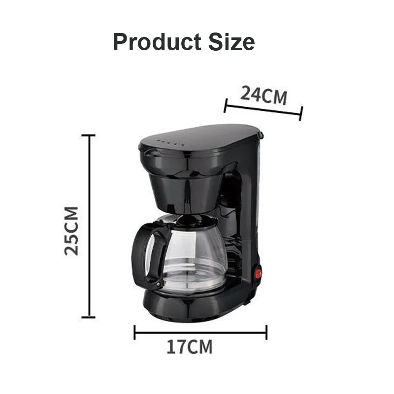 Automatic America Drip Coffee Maker 750ml Large Capacity Filter 110v 220v Desktop America CafÉ Americano Machine 5