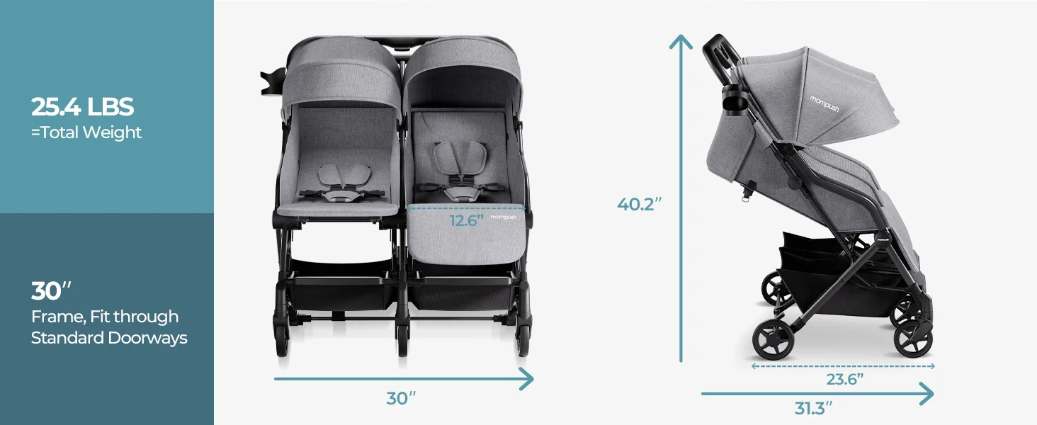 double stroller size
