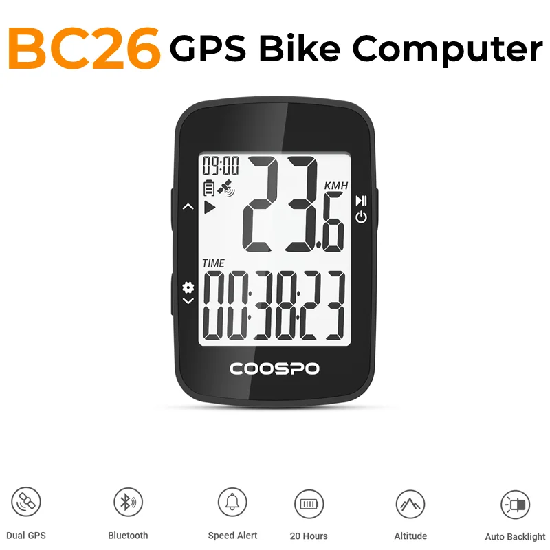 

Компьютер велосипедный CooSpo BC26, GPS, беспроводной, спидометр, одометр, Bluetooth 5,0 ANT + APP, водонепроницаемый