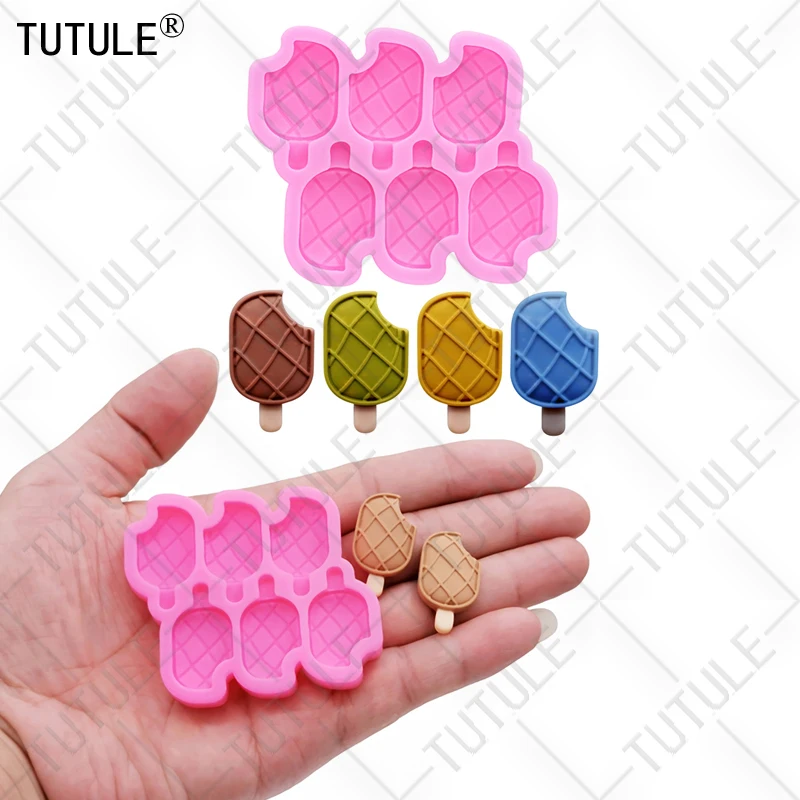 Description Picture 2 of itemDIY stick ice earrings silicone mould jewelry accessories clay silicone mould Ice Cream Chocolate cake Decor molds