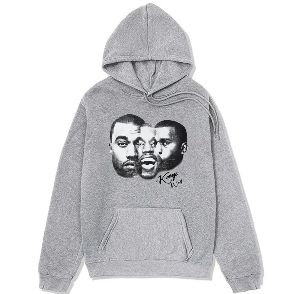 Rapper Kanye West Graphic Hoodie Men Women's Fashion Trend Sweatshirt Hip Hop Vintage Oversized Pullover Hoodies Y2k Clothes