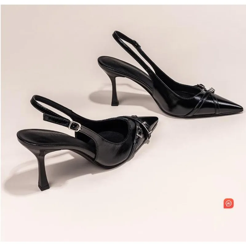New High Heels Sandals Women Shoes Spring Summer Footwear Pointed Toe Party Ladies Shoes Fashion Buckle Strap Female Pumps