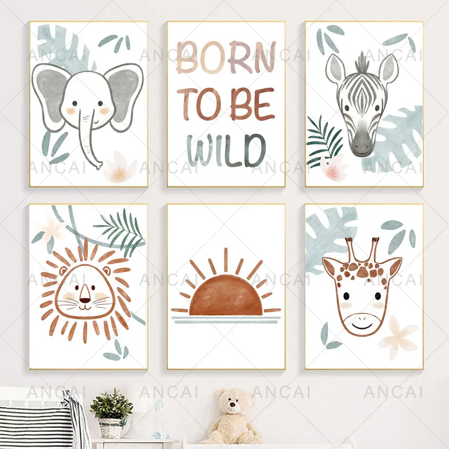 Tableau Girafe Bébé